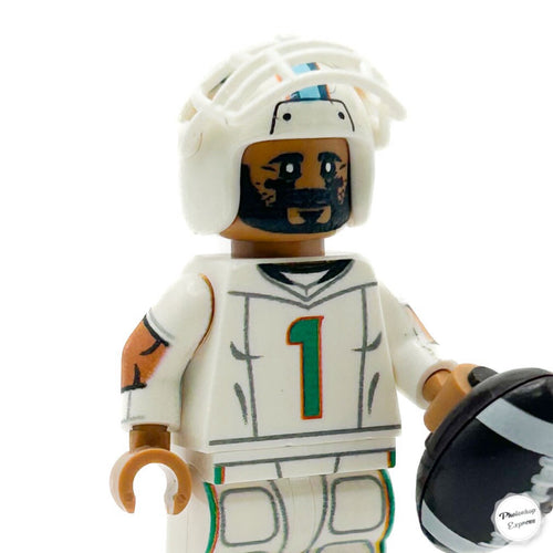 #1 QB Tua Dolphins Football Player Minifig - B3 Customs